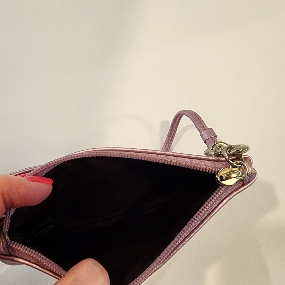 Coach Metallic Pink Wristlet - Picture 6 of 6